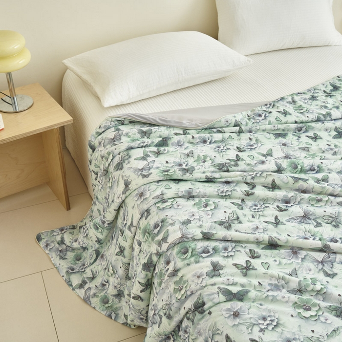 91家纺网 家纺一手货源 找家纺 子由家居 2025新款5D凉感大豆夏被 5D-蝴蝶纷飞