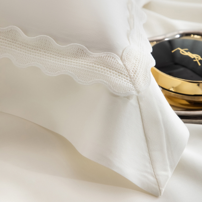 91家纺网 家纺一手货源 找家纺 桂雅居2025新款80支进口莱赛尔双丝夏被-达芙妮 象牙白