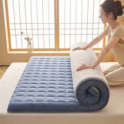 锦丝钰床垫 2025新款色织水洗棉棉花床垫 牛仔蓝