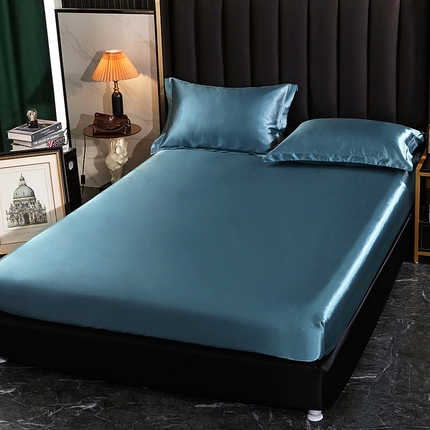 91家纺网 家纺一手货源 找家纺 【蒂梵熙家纺】床笠 2025新款夏季高端床笠轻奢丝滑裸睡丝绸床垫保护套 冰丝豹纹水洗真丝天丝床笠单件