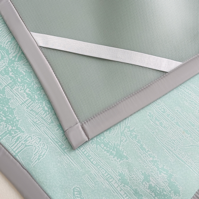 91家纺网 家纺一手货源 找家纺 小萌虎 2025新款PE高分子凉感大提花凉席席子 山水