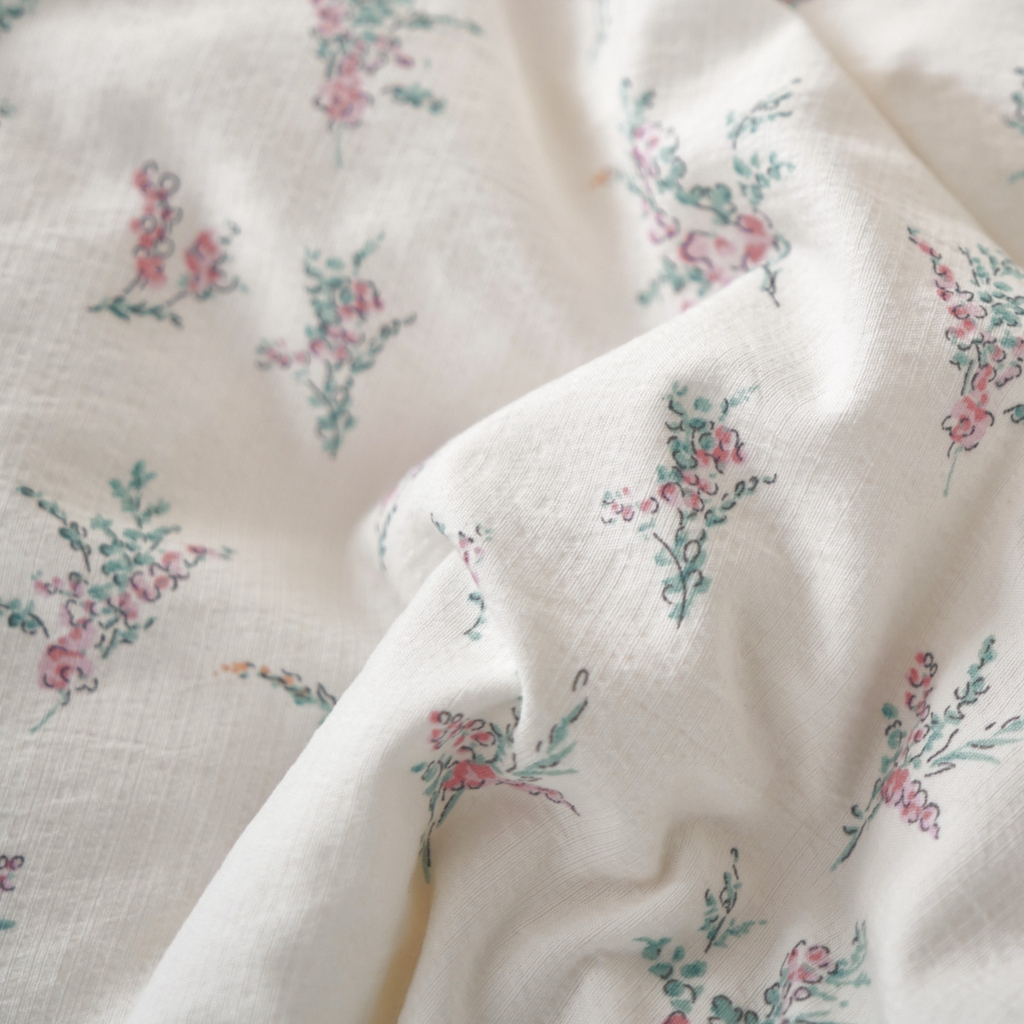 91家纺网 家纺一手货源 找家纺 漫仙阁家纺 2025新款双层纱花边款韩版四件套 白茶