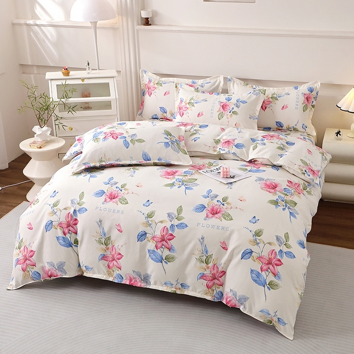 91家纺网 家纺一手货源 找家纺 北部居 2025新款加厚化纤四件套