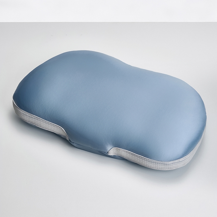 91家纺网 家纺一手货源 找家纺 昕科 2025新款丝光绵豆枕-异型护颈椭圆枕头羽丝棉成人颈椎枕芯 丝光绵豆枕-蓝色