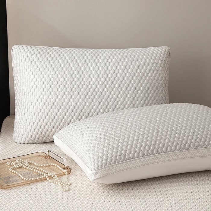 91家纺网 家纺一手货源 找家纺 亦帆枕芯  2025新款夏季凉感豆豆冰丝枕透气网边立体枕头枕芯 灰色低枕一只