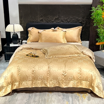 91家纺网 家纺一手货源 找家纺 （总）经年 2025新款水洗真丝冰丝天丝提花单被套 洛克系列