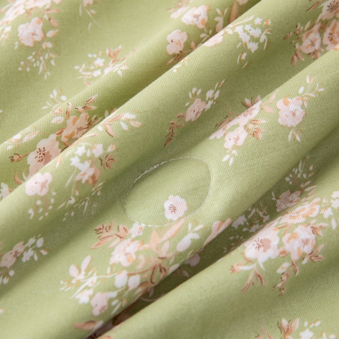 91家纺网 家纺一手货源 找家纺 南北家居 2025新款针织棉双层纱夏被四件套 雏菊低语