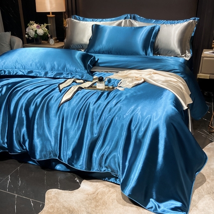 91家纺网 家纺一手货源 找家纺 【蒂梵熙家纺】被套 2025新款夏季高端轻奢丝滑裸睡丝绸被罩冰丝豹纹水洗真丝斑马印花天丝被套单品