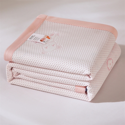 91家纺网 家纺一手货源 找家纺 制梦家纺 2025新款针织夏被 浅粉