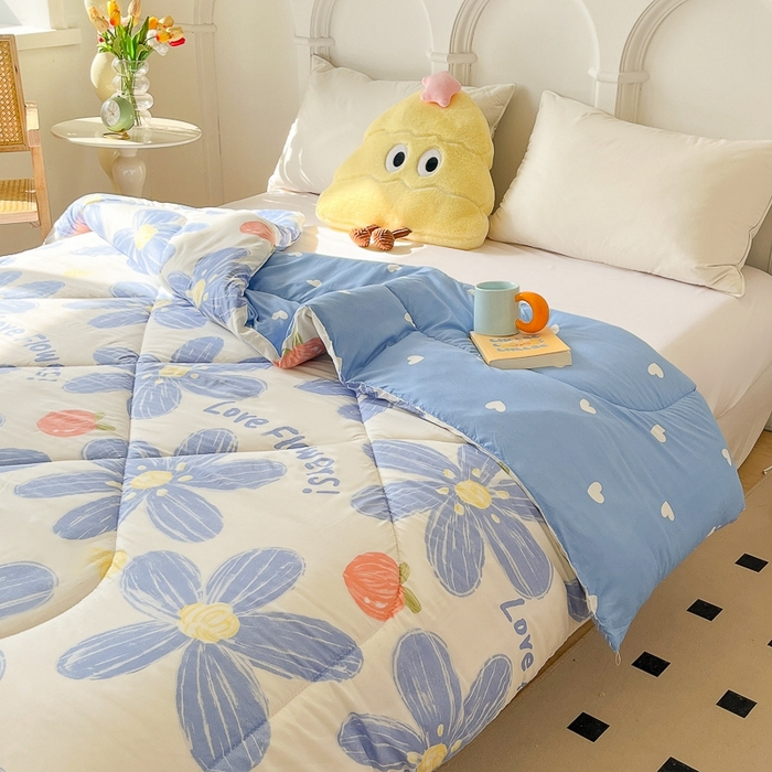 91家纺网 家纺一手货源 找家纺 百花王2025新款原棉大豆被被子被芯 唯美兰