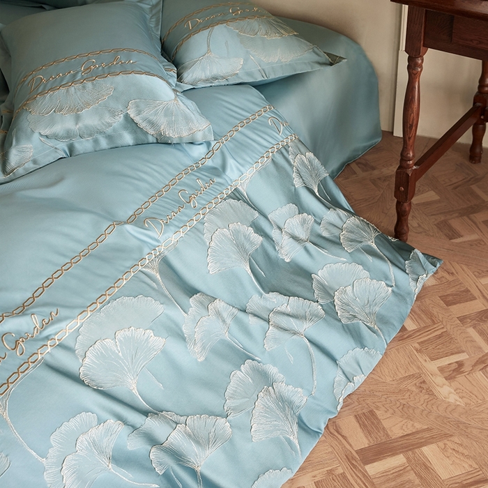 91家纺网 家纺一手货源 找家纺 （总）菲儿2025新款冰丝浮雕提花绣花四件套