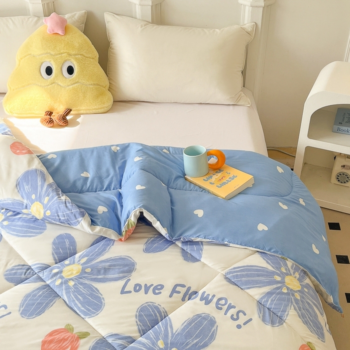 91家纺网 家纺一手货源 找家纺 百花王2025新款原棉大豆被被子被芯 唯美兰