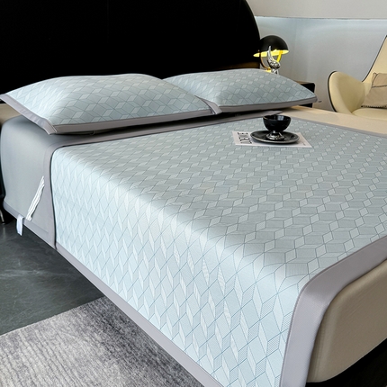 91家纺网 家纺一手货源 找家纺 （总）典曼家纺 2025春夏新款PE凉感提花床席床笠凉席席子