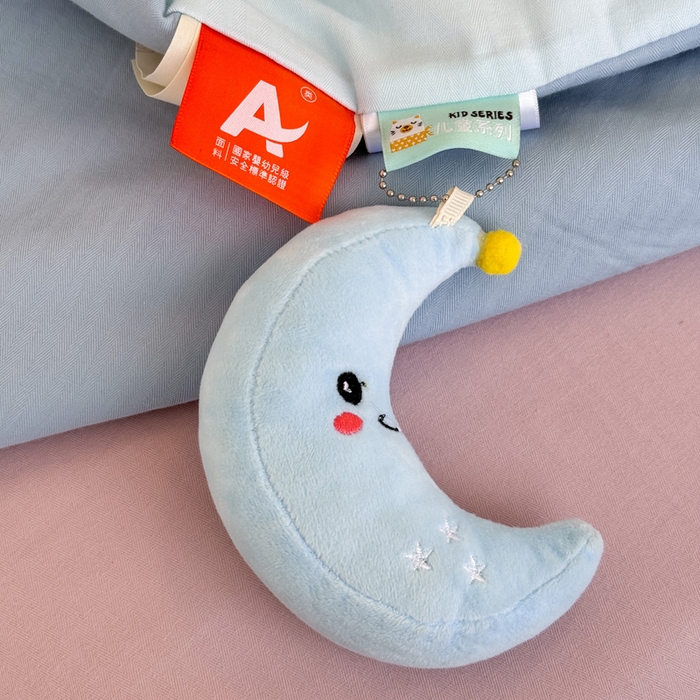 91家纺网 家纺一手货源 找家纺 喜多兔2025新款高精密人字棉贴布绣奶里奶气夏被夏凉被 蓝色奶气小象