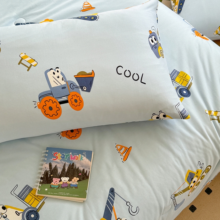 91家纺网 家纺一手货源 找家纺 麦伦家居 2025新款云柔针织棉大豆夏凉被 工程车