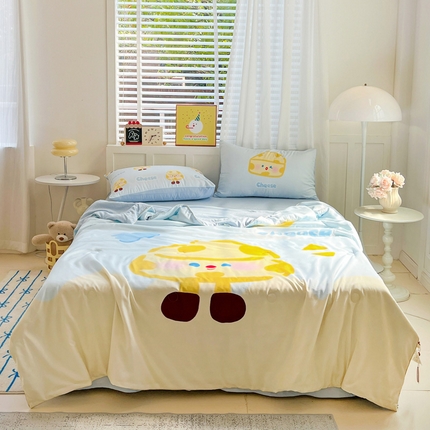 （总）海岛哥哥 2025新款A类平网大版云朵棉嵌绳边单夏被