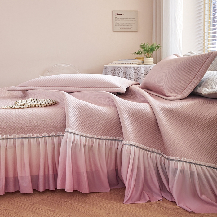 91家纺网 家纺一手货源 找家纺 （总）桂雅居 2025春夏新款高分子凉席三件套床裙款