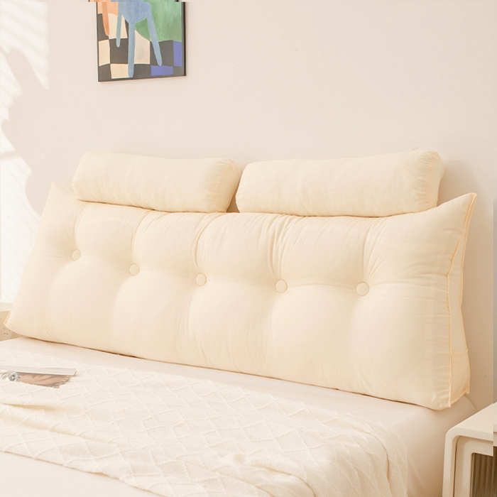 91家纺网 家纺一手货源 找家纺 （总）2025新款高级感床头大靠垫三角床上靠枕护腰榻榻米靠背浅粉沙发软包拆洗