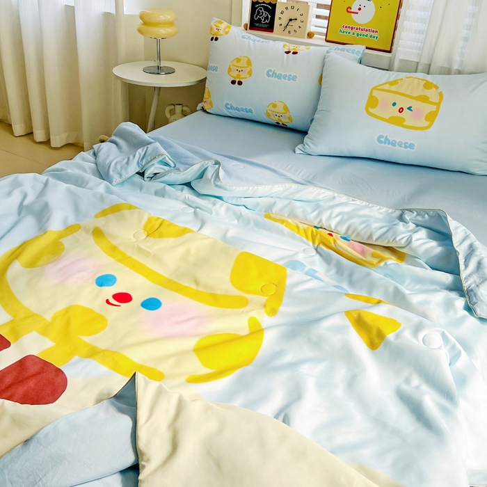 91家纺网 家纺一手货源 找家纺 （总）海岛哥哥 2025新款A类平网大版云朵棉嵌绳边单夏被