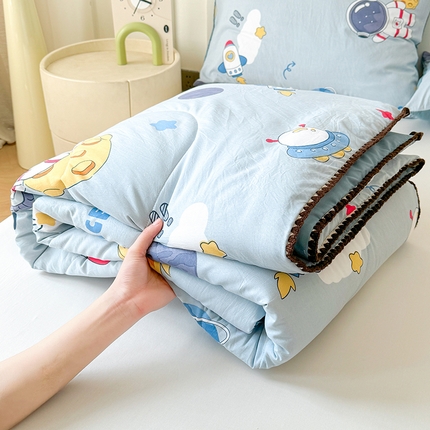 91家纺网 家纺一手货源 找家纺 （总）熙宴家纺 2025新款A类水洗双层纱100%新疆棉花印花夏被空调被夏凉被