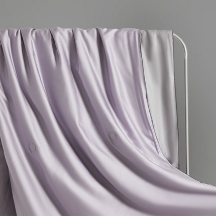 AB家纺2025新品A类莱赛尔双拼50天丝空调夏被四件套 云霞紫-烟灰