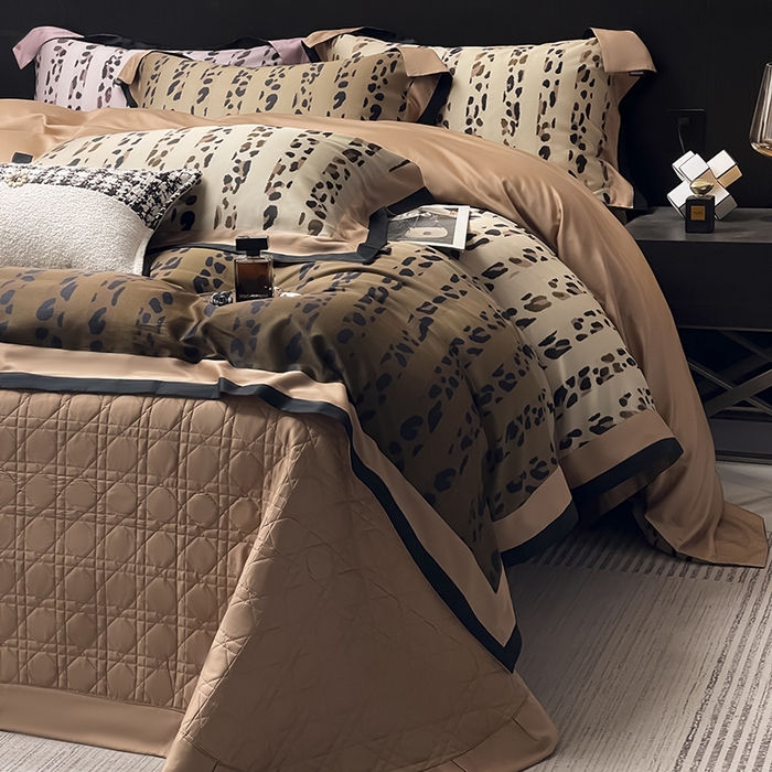 91家纺网 家纺一手货源 找家纺 （总）2025新款高端轻奢A类母婴级天丝棉印花四件套纯棉全棉高端夏季丝滑裸睡长绒棉被套真丝床上用品  