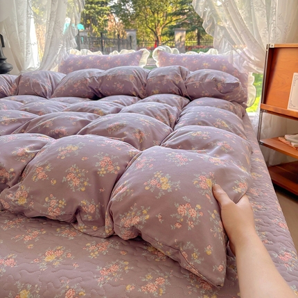 91家纺网 家纺一手货源 找家纺 （总）韩秀家纺 单被套被单超柔糯糯水洗棉被套针织双层纱被套