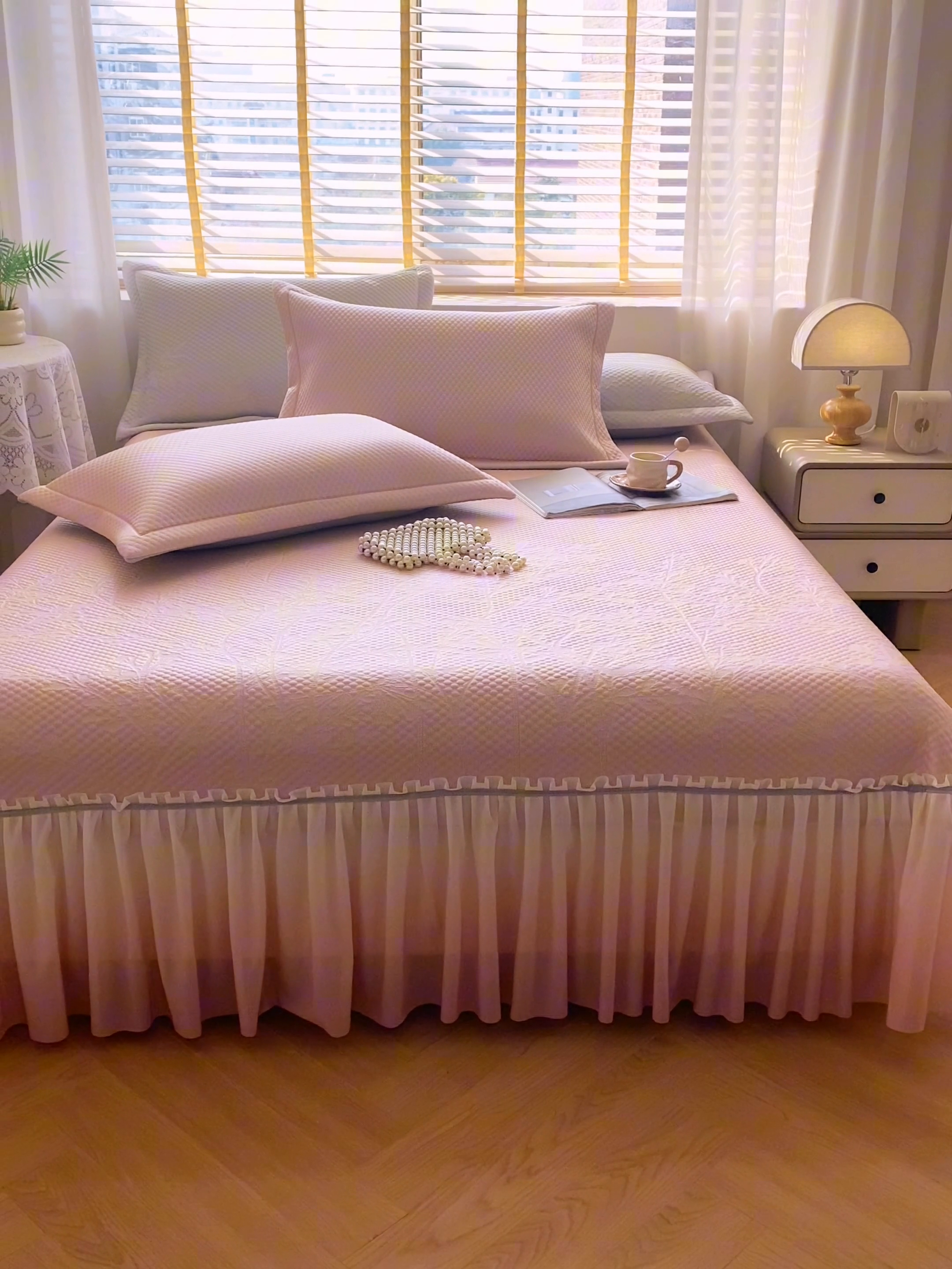 91家纺网 家纺一手货源 找家纺 （总）桂雅居 2025春夏新款高分子凉席三件套床裙款