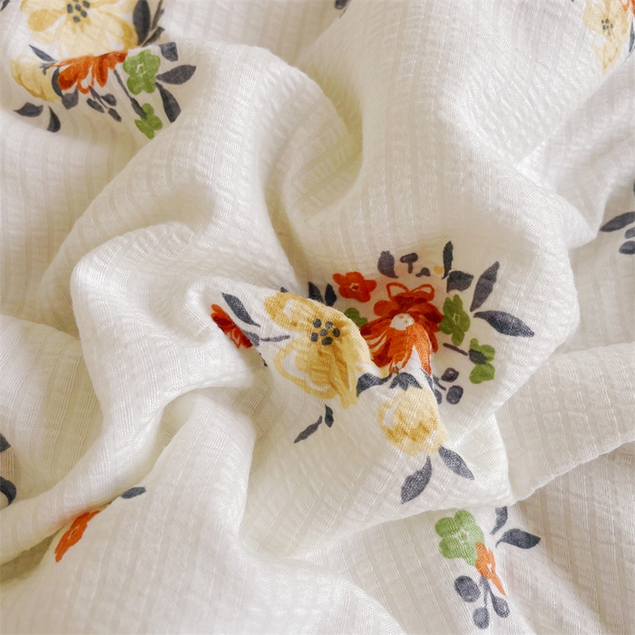 91家纺网 家纺一手货源 找家纺 南北家居 2025新款亲肤泡泡棉提花夏被 夕颜花簇