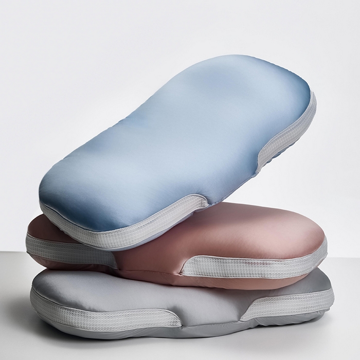 91家纺网 家纺一手货源 找家纺 （总）昕科 2025新款丝光绵豆枕-异型护颈椭圆枕头羽丝棉成人颈椎枕芯