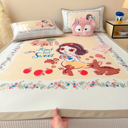 91家纺网 家纺一手货源 找家纺 （总）典曼家纺 2025春夏新款A类凉感冰丝迪士尼凉席席子