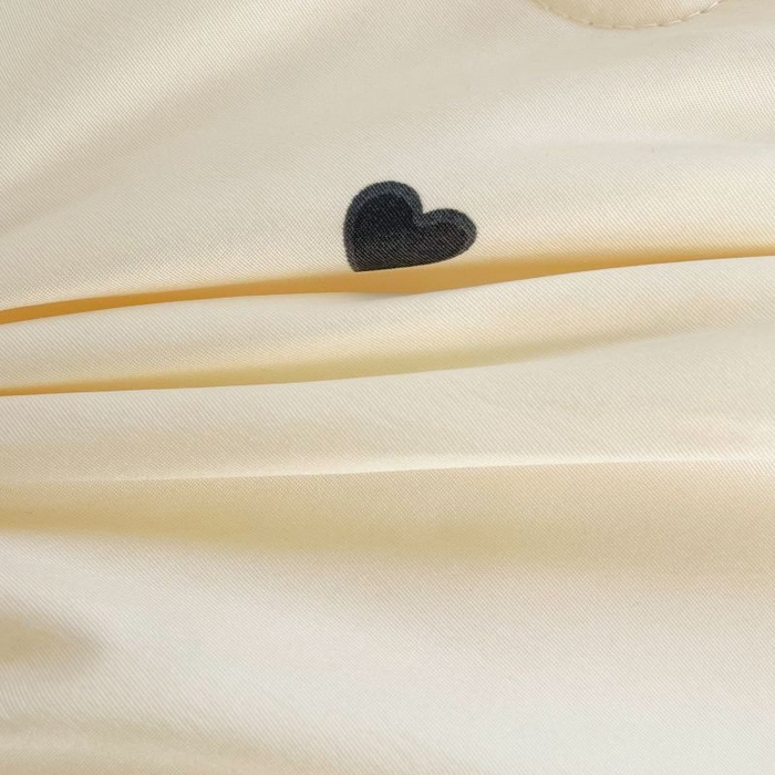 91家纺网 家纺一手货源 找家纺 绣女坊  2025新款水洗天丝夏被四件套 黄色爱心