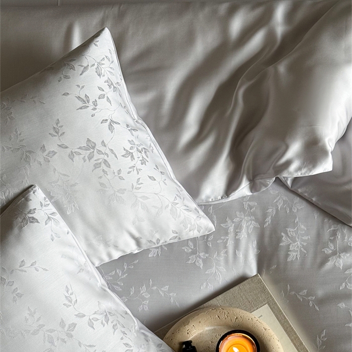 91家纺网 家纺一手货源 找家纺 FORTWO2025新款60支兰精天丝浮雕提花四件套		 慕光