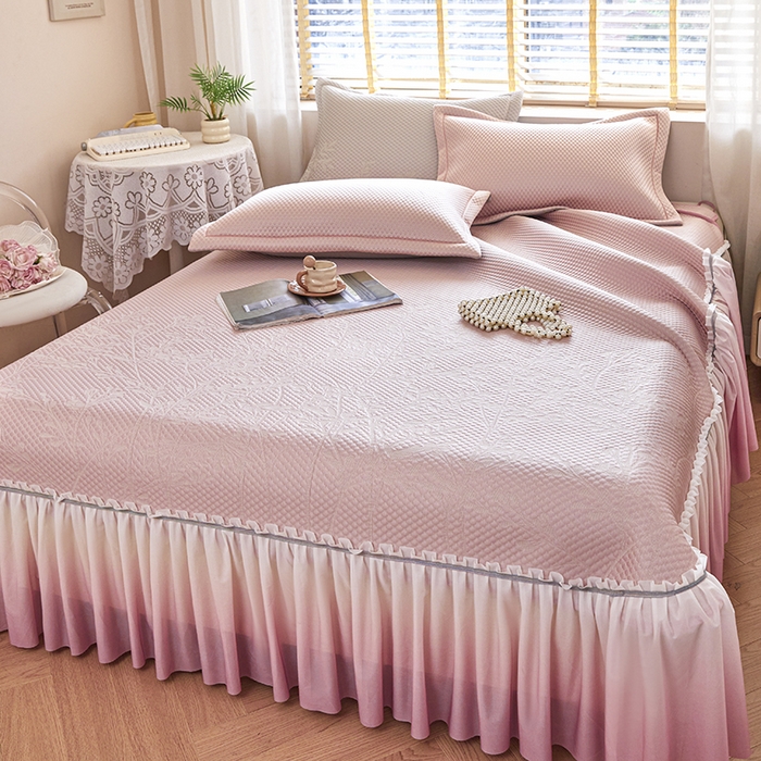 91家纺网 家纺一手货源 找家纺 （总）桂雅居 2025春夏新款高分子凉席三件套床裙款