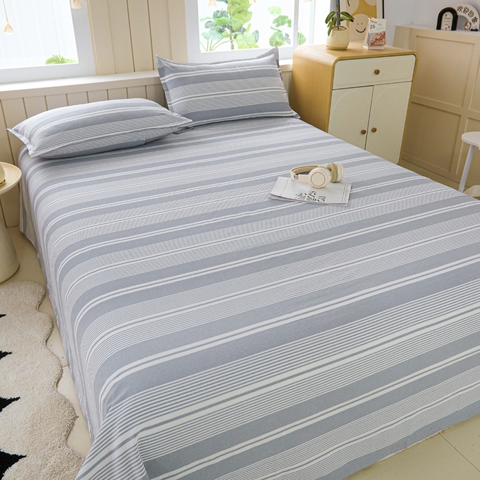 91家纺网 家纺一手货源 找家纺 金泰莱 2025新款色织老粗布四件套全棉四件套纯棉四件套 浅陌