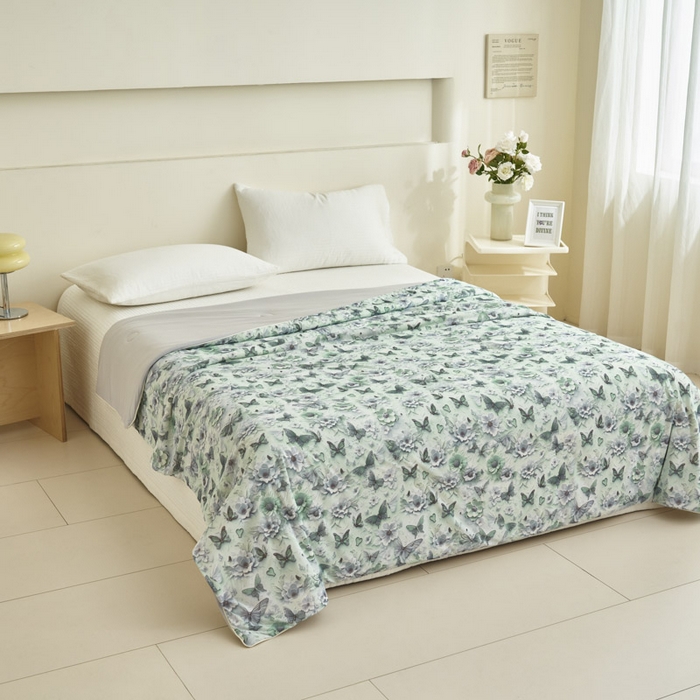 91家纺网 家纺一手货源 找家纺 子由家居 2025新款5D凉感大豆夏被 5D-蝴蝶纷飞