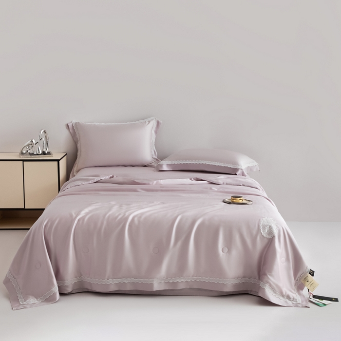 91家纺网 家纺一手货源 找家纺 桂雅居2025新款80支进口莱赛尔双丝夏被-达芙妮 香盈紫