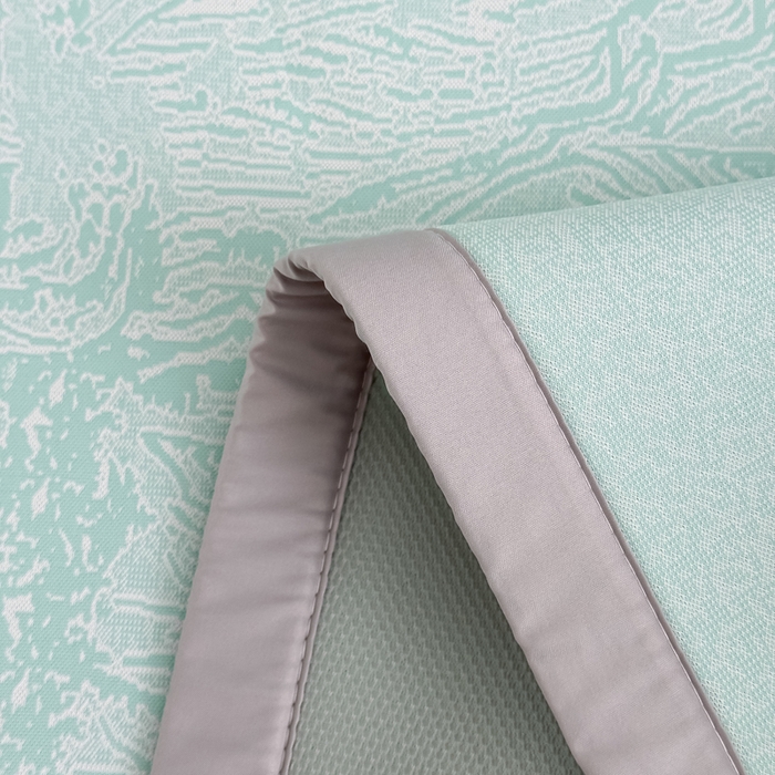 91家纺网 家纺一手货源 找家纺 小萌虎 2025新款PE高分子凉感大提花凉席席子 山水