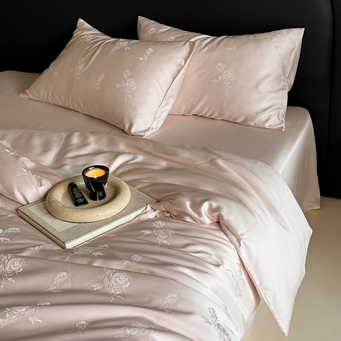 91家纺网 家纺一手货源 找家纺 （总）FORTWO2025新款60支兰精天丝浮雕提花四件套		