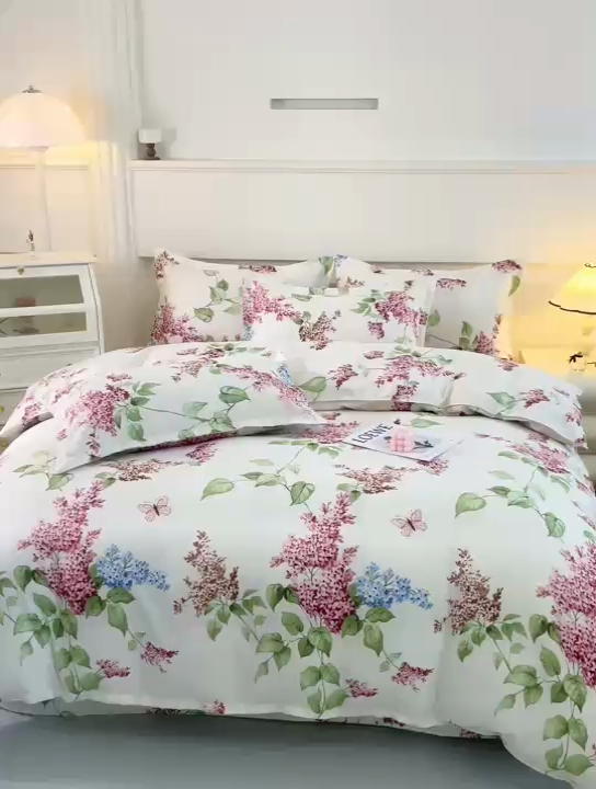 91家纺网 家纺一手货源 找家纺 北部居 2025新款加厚化纤四件套