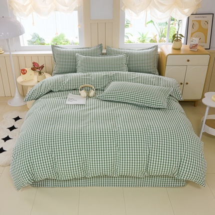 91家纺网 家纺一手货源 找家纺 （总）金泰莱 2025新款色织老粗布四件套全棉四件套纯棉四件套