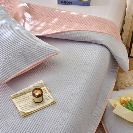 X猫先生 2025新款全棉纯色床盖全棉床盖糖果系列 糖果-梧桐灰