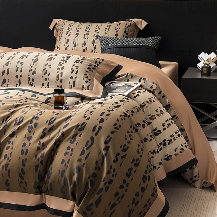 91家纺网 家纺一手货源 找家纺 爱妮菲2025新款高端轻奢A类母婴级天丝棉印花四件套纯棉全棉高端夏季丝滑裸睡长绒棉被套真丝床上用品   伊素