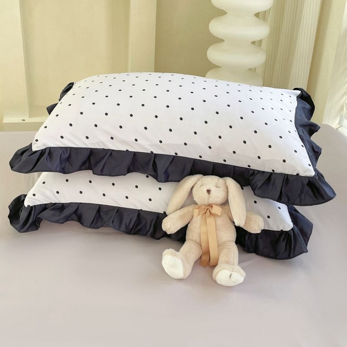 91家纺网 家纺一手货源 找家纺 绣女坊  2025新款水洗天丝夏被四件套 紫色圆点