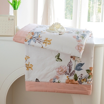 晨晨家纺2025新款双面全棉夏被四件套 兰芷