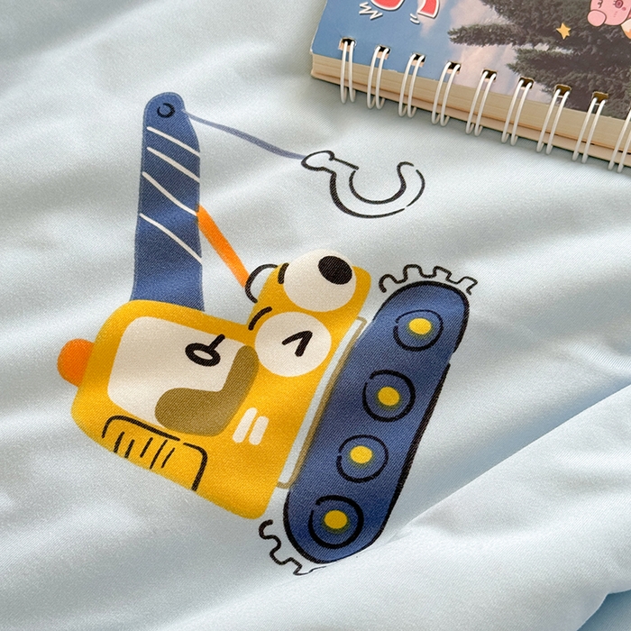 91家纺网 家纺一手货源 找家纺 麦伦家居 2025新款云柔针织棉大豆夏凉被 工程车