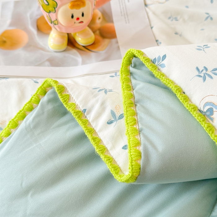 91家纺网 家纺一手货源 找家纺 熙宴家纺 2025新款A类水洗双层纱100%新疆棉花印花夏被空调被夏凉被 萌宠猫咪