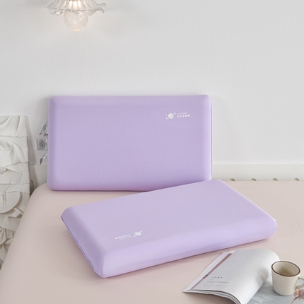 91家纺网 家纺一手货源 找家纺 枕芯真意 2025新款凉感丝牛奶丝午睡枕枕头枕芯 木槿紫