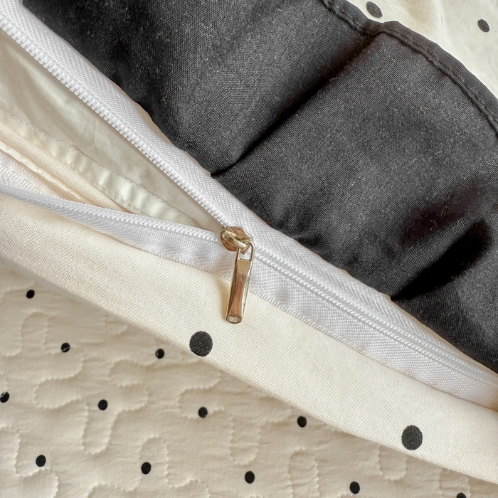 91家纺网 家纺一手货源 找家纺 绣女坊 2025新款夏被款床盖四件套 波点