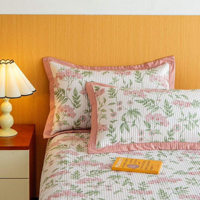 91家纺网 家纺一手货源 找家纺 晨晨家纺2025新款双面全棉床盖款三件套 萱梦